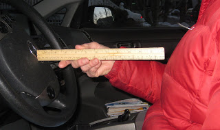 Figure 1- safe distance from airbag