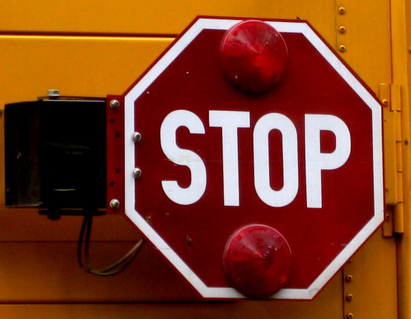 school bus stop sign