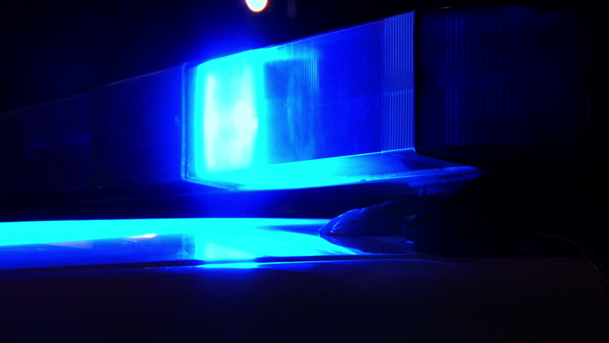 Lights on a police car after a traffic violation
