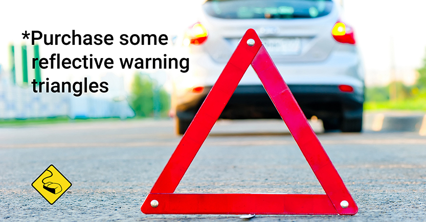 Car Care Tip: Purchase reflective warning triangles