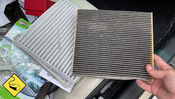 Dirty vs Clean Cabin Air Filter Comparison